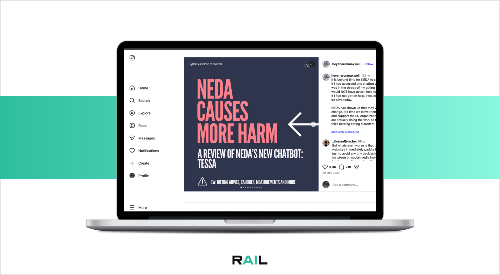 NEDA's A chatbots RAIL Responsible AI Labs